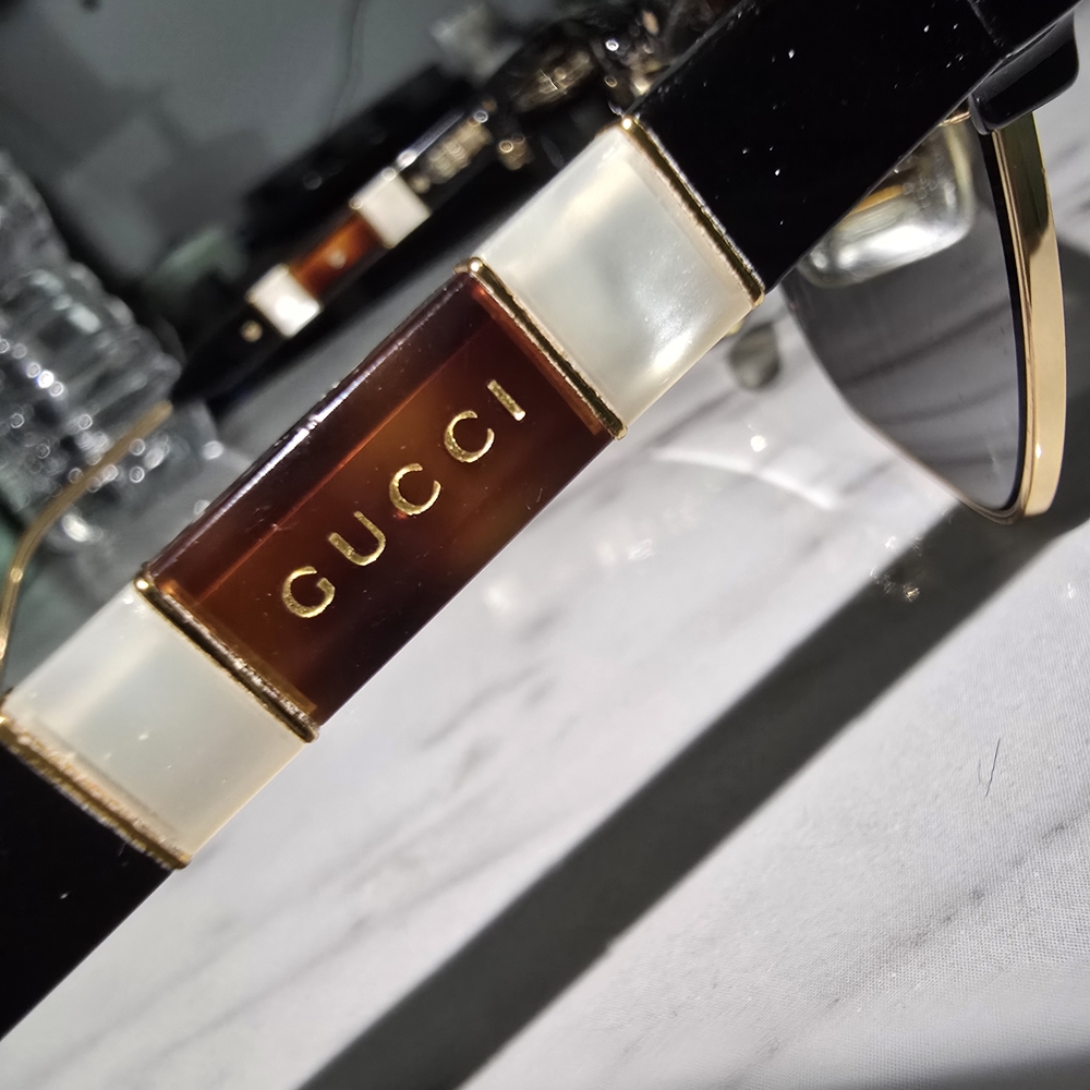 Gucci Black and Gold Sunglasses - GG0603S - Used - Picture 4 of 11